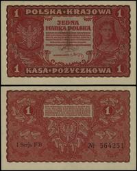 1 marka polska 23.08.1919, seria I-FB, numeracja