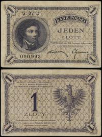 1 złoty 28.02.1919, seria 37 D, numeracja 090993