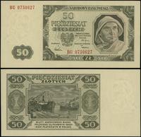 50 złotych 1.07.1948, seria BU, numeracja 075062