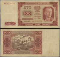 100 złotych 1.07.1948, seria BK, numeracja 17557