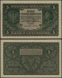5 marek polskich 23.08.1919, seria II-AQ, numera