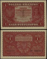 1 marka polska 23.08.1919, seria I-GZ, numeracja