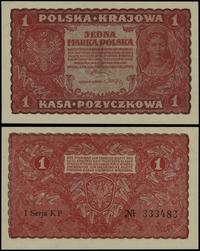 1 marka polska 23.08.1919, seria I-KP, numeracja