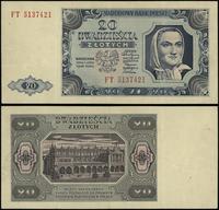 20 złotych 1.07.1948, seria FT, numeracja 513742