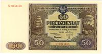 50 złotych 15.05.1946, seria N, na górnym margin