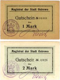 1 i 2 marki (1914), Ostrowo, łącznie 2 sztuki, K
