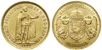 10 koron 1907 KB, Kremnica, złoto 3.38 g, próby 