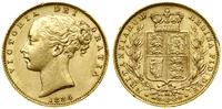 1 funt (1 sovereign) 1884 M, Melbourne, młoda gł