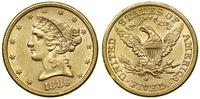 5 dolarów 1886 S, San Francisco, typ Liberty wit