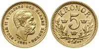 Szwecja, 5 koron, 1881
