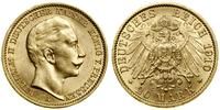 20 marek 1910 A, Berlin, złoto 7.97 g, próby 900