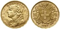 20 franków 1930 B, Berno, typ Vreneli, złoto 6.4