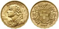 20 franków 1927 B, Berno, typ Vreneli, złoto 6.4