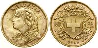 Szwajcaria, 20 franków, 1949 B