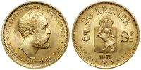 Norwegia, 5 Speciedaler = 20 koron, 1875