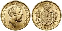 Szwecja, 20 koron, 1876 EB