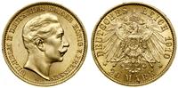 20 marek 1910 A, Berlin, złoto 7.96 g, próby 900