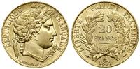 20 franków 1851 A, Paryż, głowa Ceres, złoto 6.4