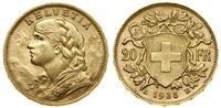 20 franków 1935 L-B, Berno, typ Vreneli, złoto 6