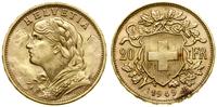 20 franków 1949 B, Berno, typ Vreneli, złoto 6.4