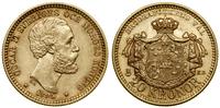 20 koron 1895 EB, Stockholm, młoda głowa / z tar