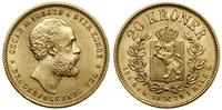 20 koron 1879, Kongsberg, złoto 8.95 g, próby 90