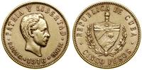 5 peso 1916, Filadelfia, złoto 8.33 g, próby 900