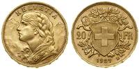 20 franków 1927 B, Berno, typ Vreneli, złoto 6.4