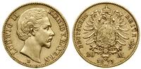 20 marek 1873 D, Monachium, złoto 7.93 g, próby 