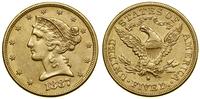5 dolarów 1887 S, San Francisco, typ Liberty wit