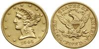 5 dolarów 1905 S, San Francisco, typ Liberty wit