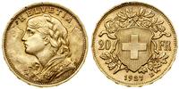 Szwajcaria, 20 franków, 1927 B