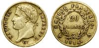 Francja, 20 franków, 1814 A