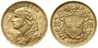 Szwajcaria, 20 franków, 1947 B