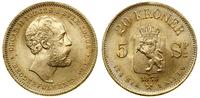 Norwegia, 5 Speciedaler = 20 koron, 1875
