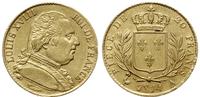 20 franków 1814 A, Paryż, złoto 6.42 g, próby 90