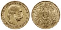 10 koron 1897, Wiedeń, złoto 3.36 g, próby 900