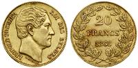 Belgia, 20 franków, 1865