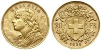 Szwajcaria, 20 franków, 1935 L-B