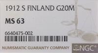 Finlandia, 20 markkaa, 1912 S