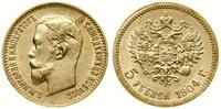 Rosja, 5 rubli, 1904 АР