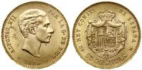 Hiszpania, 25 peset, 1880 MS-M (18-80)