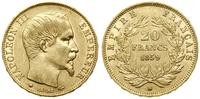 Francja, 20 franków, 1859 BB