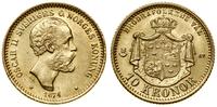 Szwecja, 10 koron, 1874 ST