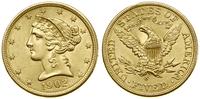 Stany Zjednoczone Ameryki (USA), 5 dolarów, 1902 S