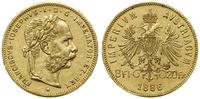 Austria, 8 florenów = 20 franków, 1886