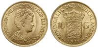 10 guldenów 1911, Utrecht, złoto 6.71 g, próby 9
