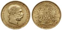 20 koron 1893, Wiedeń, złoto 6.77 g, próby 900