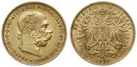 20 koron 1895, Wiedeń, złoto 6.77 g, próby 900