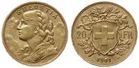 20 franków 1901 B, Berno, typ Vreneli, złoto 6.4